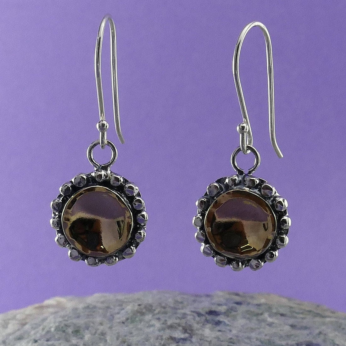 SPIRA Handcrafted Contemporary Design Two Tone Solid 9k Yellow Gold And 925 Sterling Silver Drop/Dangle Earrings Fast&Free Shipping!