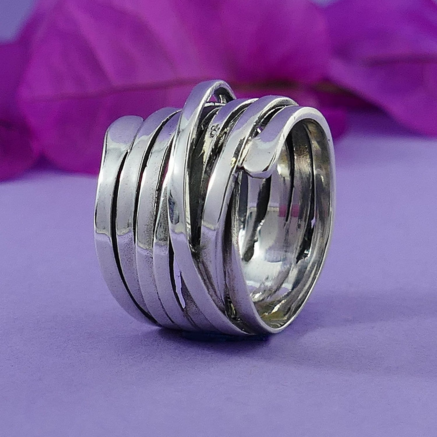 SPIRA Boho Wrap Ring – Handmade 925 Sterling Silver Statement Ring