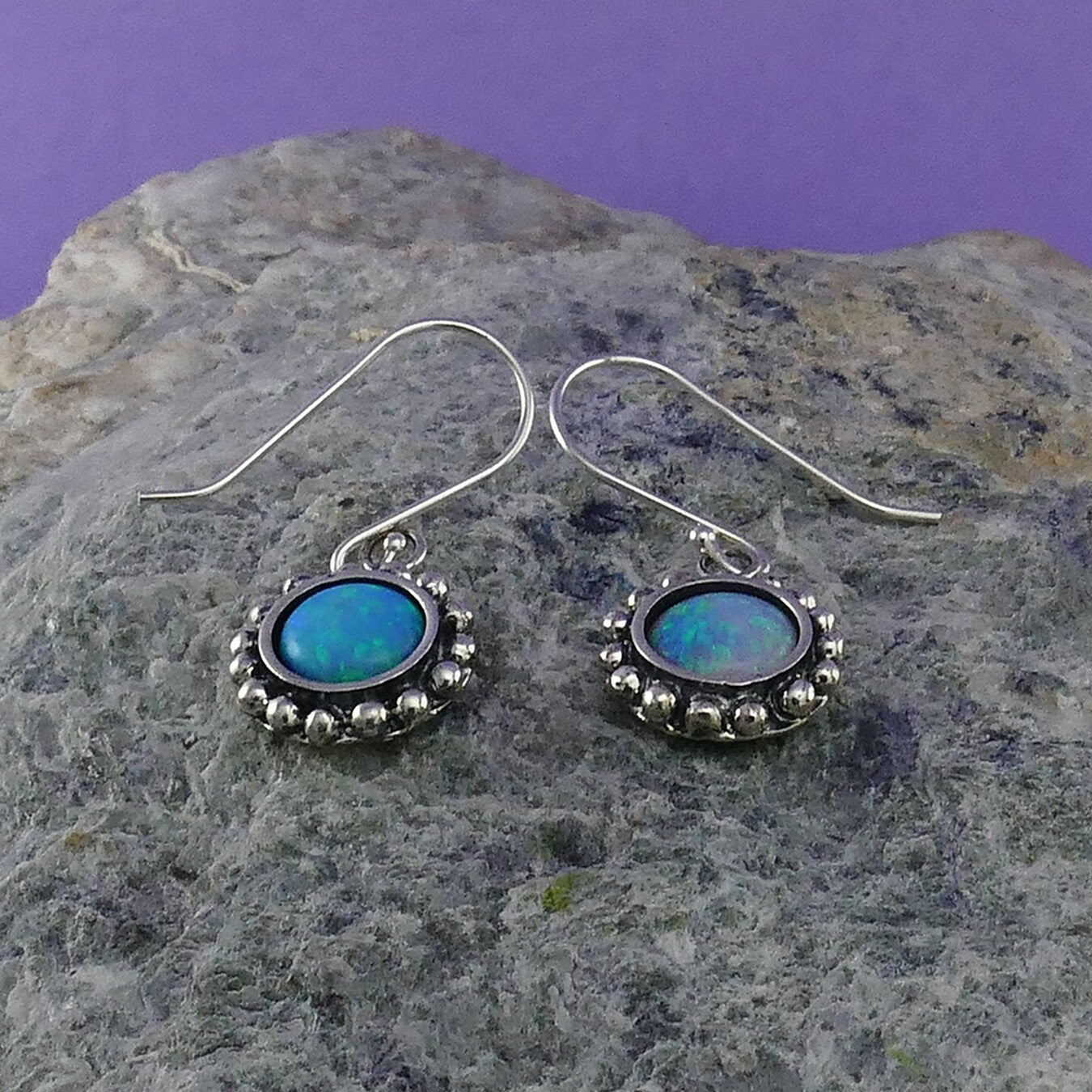 Dancing Lights: Opal Drop Earrings in 925 Sterling Silver