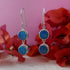 Unique Blue Opal Dangle Earrings 925 Sterling Silver, Elegant Earrings