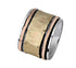 Handmade wide Mixed metal spinner ring 925 Sterling Silver and Solid 9 karat Yellow and Rose Gold