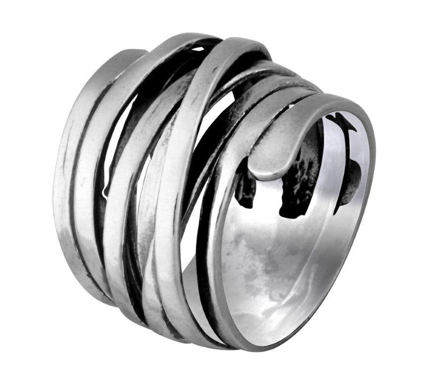 SPIRA Boho Wrap Ring – Handmade 925 Sterling Silver Statement Ring