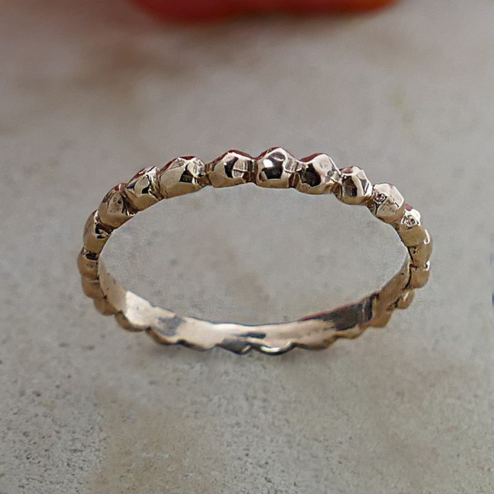 Handmade 14 karat Rose Gold Wedding band