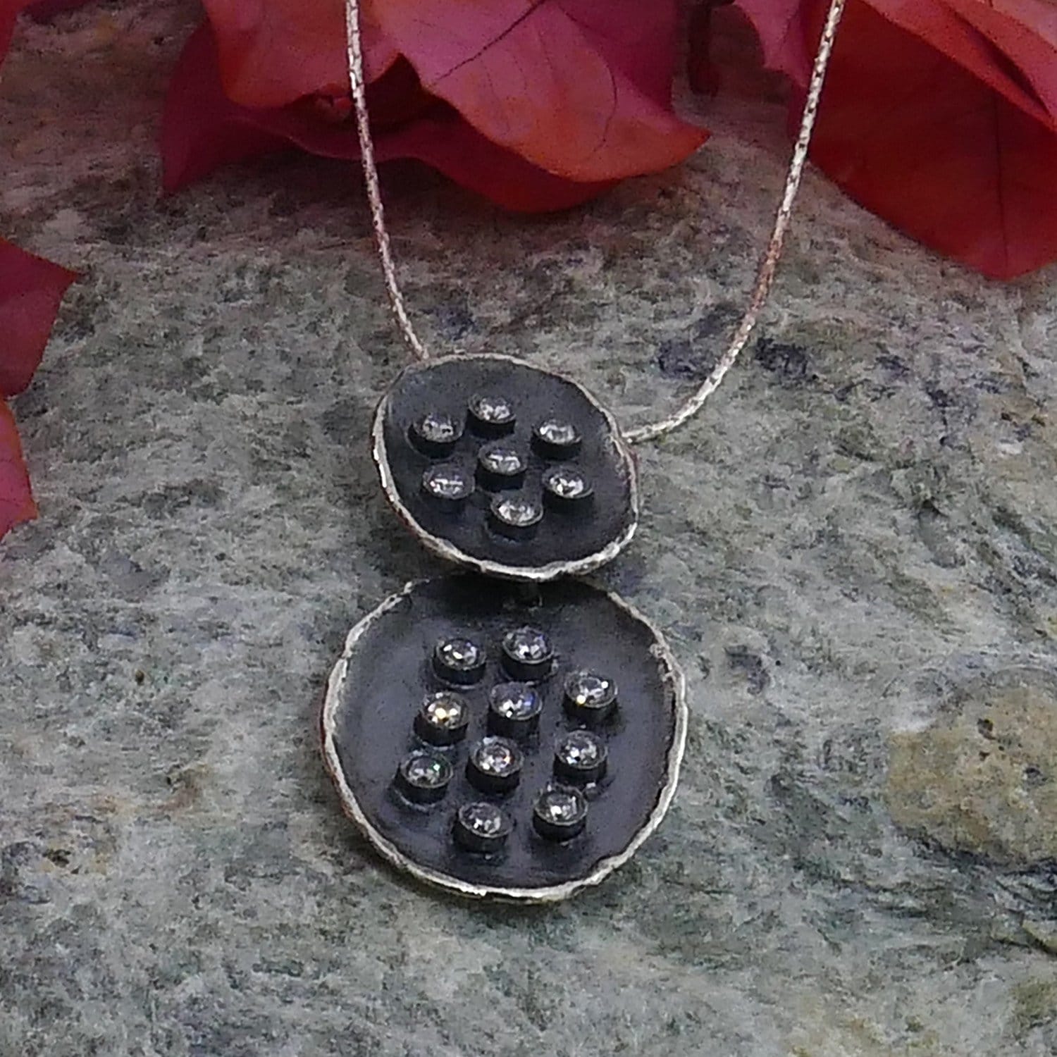 Elegance in Darkness: Oxidized Silver Statement Necklace