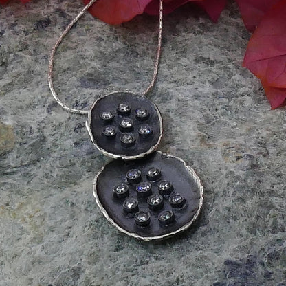 Elegance in Darkness: Oxidized Silver Statement Necklace