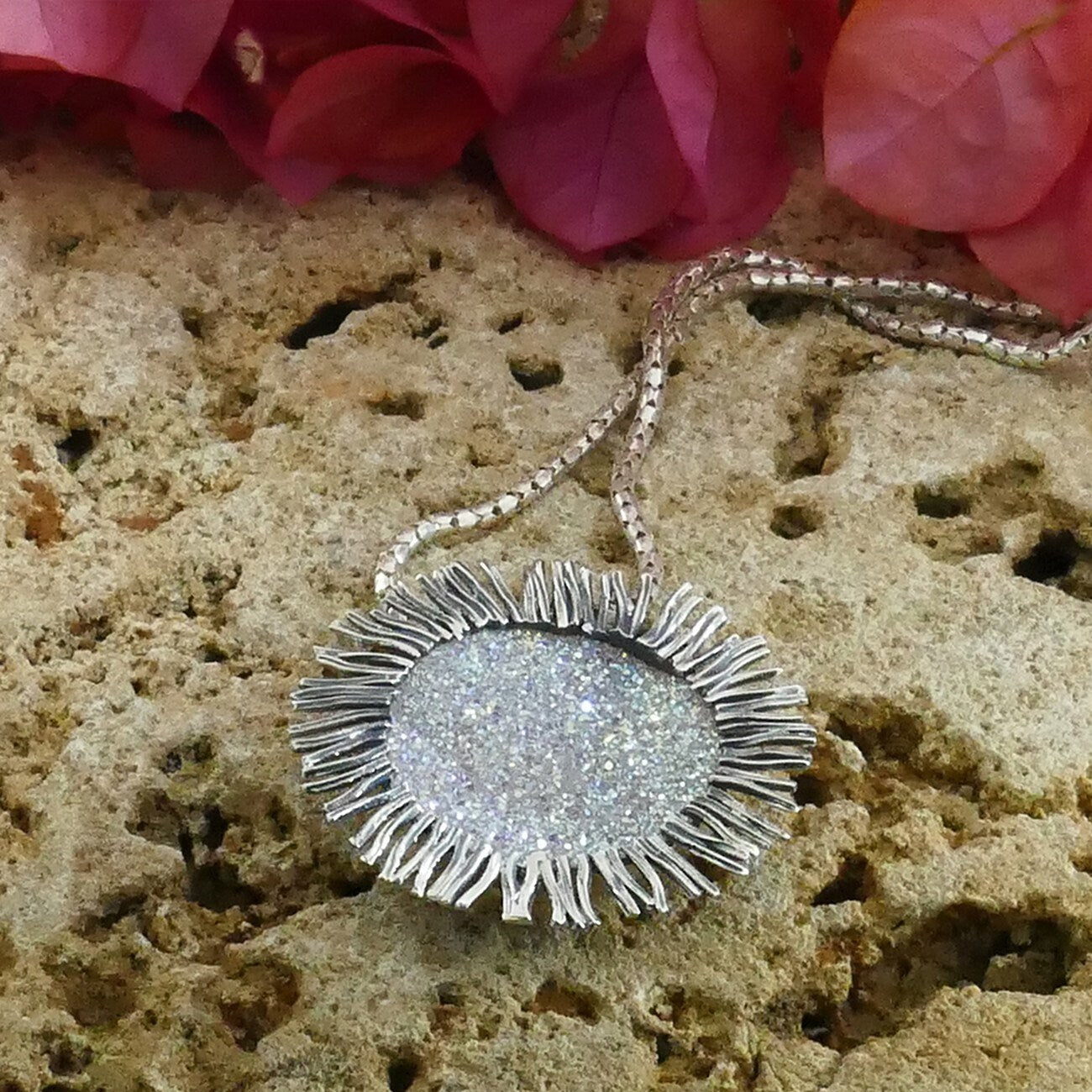 Mystical Druzy Dreams: Silver Statement Necklace