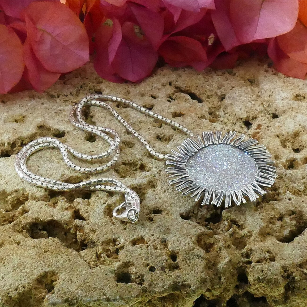 Mystical Druzy Dreams: Silver Statement Necklace