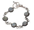 Handmade Druzy Silver Bracelet 925 Sterling Silver White Agate Druzy quartz Bracelet