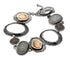 Bold Silver and Gold Bracelet - Contemporary Statement Accessory