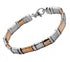 Bold Harmony: Wide Two-Tone Statement Bracelet