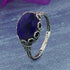 Natural Blue Lapis Lazuli Gemstone 925 Sterling Silver Ring