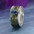 Blue Opal Stone Two Tone Solid 9k Yellow Gold & 925 Sterling Silver Solitaire Ring