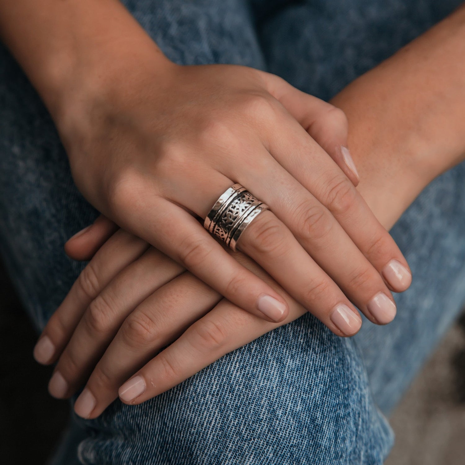 SPIRA Handcrafted Vintage Design 925 Sterling Silver Spinner Ring, Gypsy ring, Bohemian ring, Hippie ring, Boho ring, Unique unisex ring