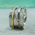 Handcrafted Spinner Ring Two Tone Solid 9k Yellow Gold And 925 Sterling Silver