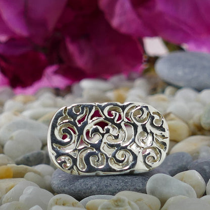 Handmade Large Statement Ring 925 Sterling Silver Bohemian ring