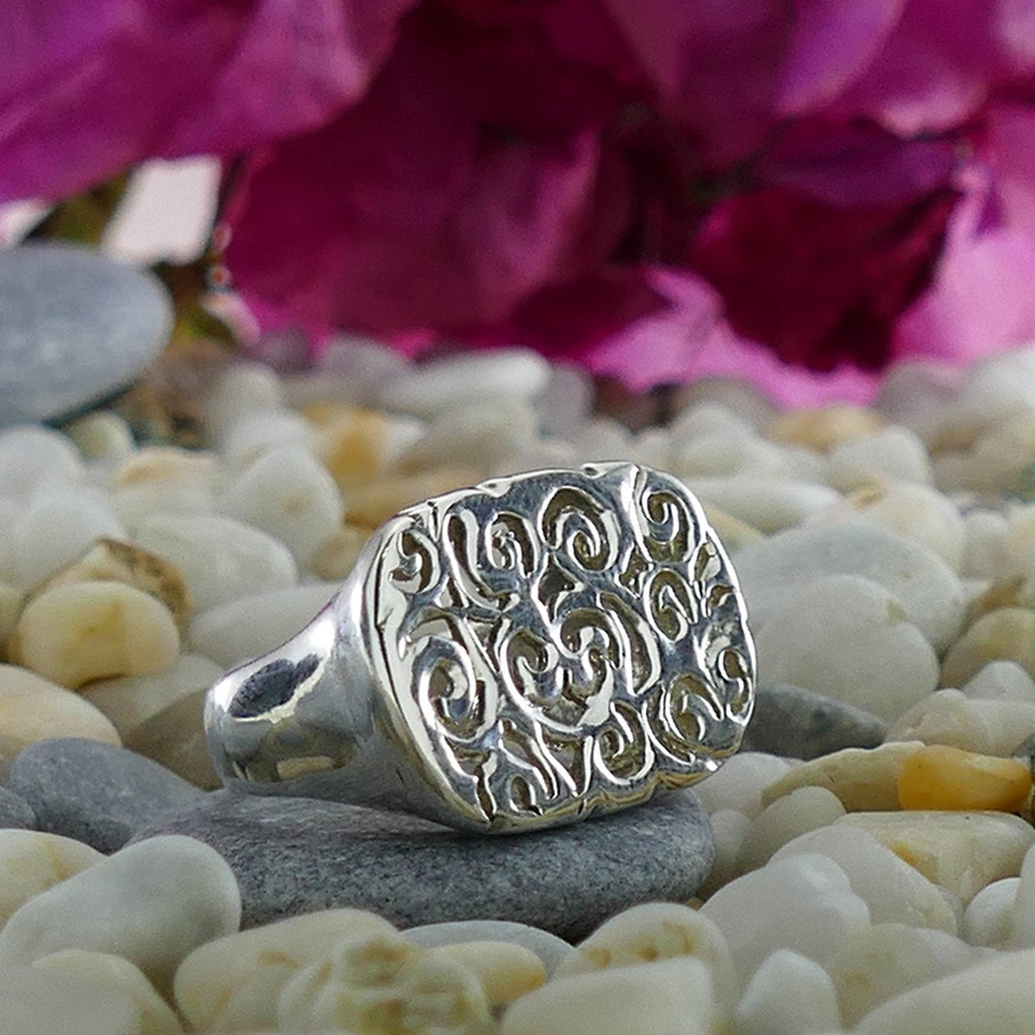 Handmade Large Statement Ring 925 Sterling Silver Bohemian ring