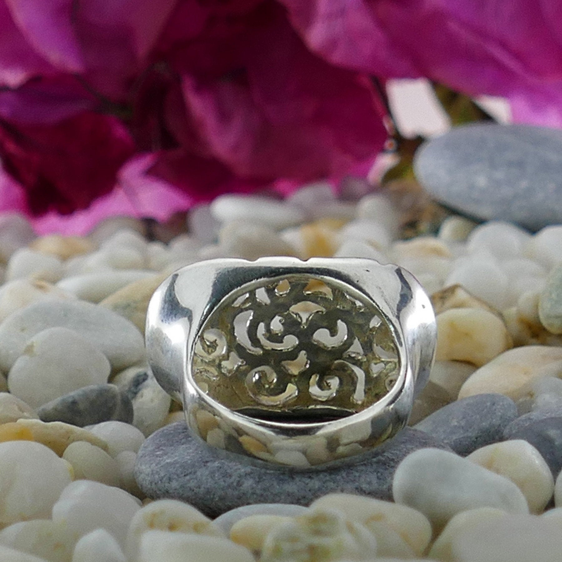 Handmade Large Statement Ring 925 Sterling Silver Bohemian ring