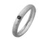 0.08 Carat Natural Round Black Diamond 925 Sterling Silver Stackable Ring Hammered Silver Ring ,Diamond Comfort Fit Minimalist Diamond Band