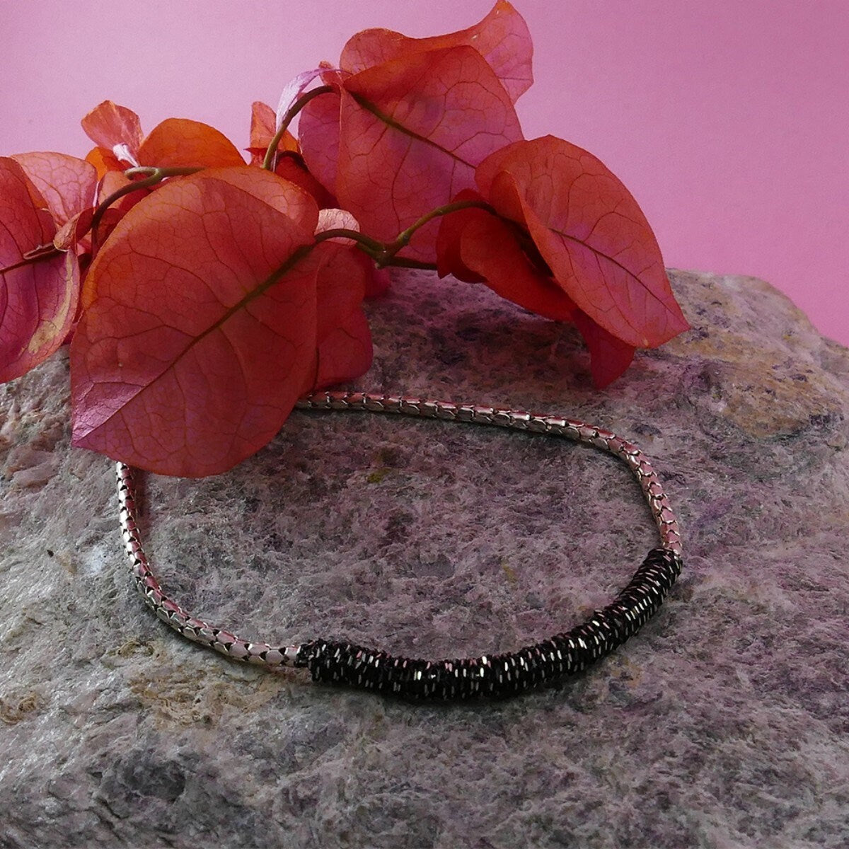 Everyday Elegance: Minimalist Oxidied Silver Bracelet