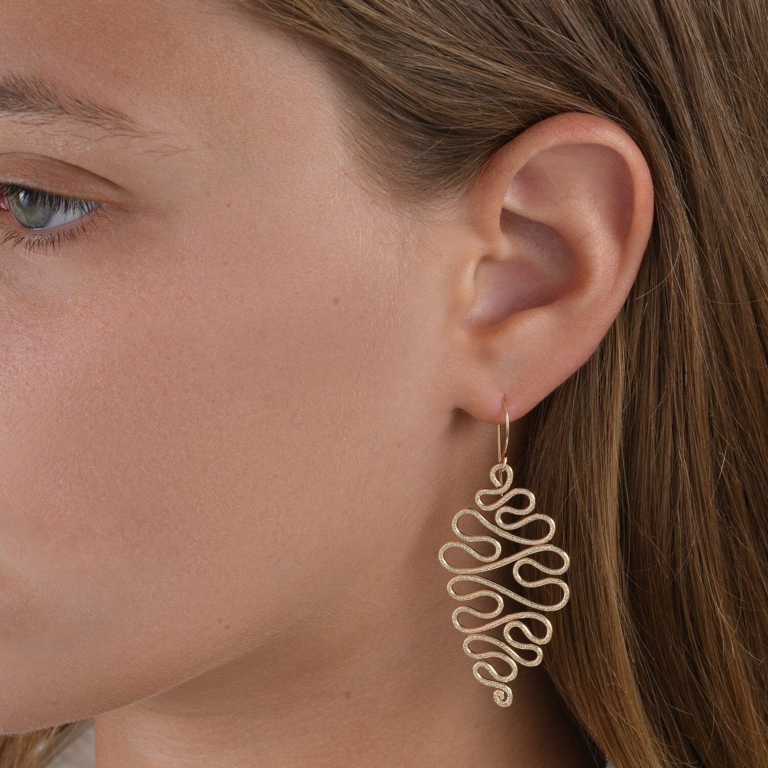 Golden Radiance: Handmade Gold-Filled Statement Earrings