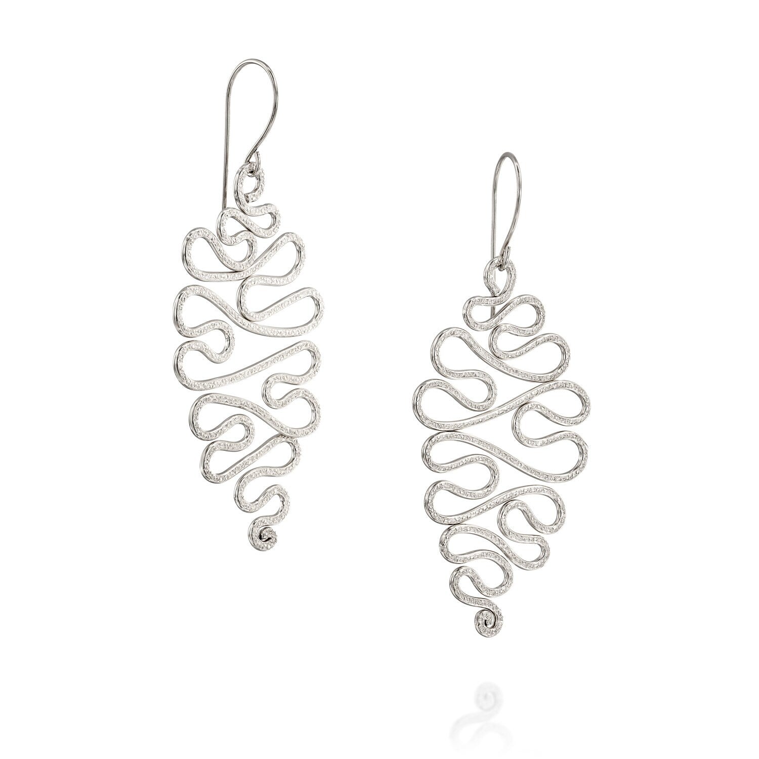 SPIRA Unique Handcrafted Contemporary Design 925 Sterling Silver Drop/Dangle Earrings Free Shipping!Everyday earrings Handmade wire earring