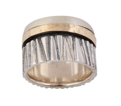 Mesmerizing Design: Unique Silver and Gold Spinner Rings that Captivate the Eye