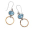 Natural Blue Topaz Gemstone Dangle Earrings Two Tone 14k Yellow Gold Filled And 925 Sterling Everyday Earrings