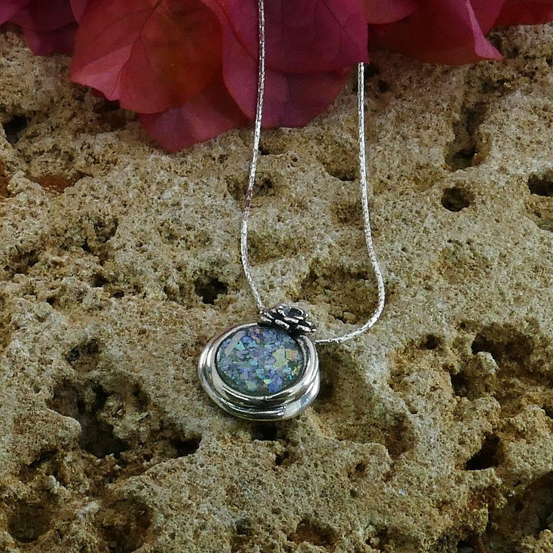 SPIRA Unique Handcrafted 925 Sterling Silver Gray Agate Druzy Rope Pendant Chain Fast and Free Shipping! Boho Chic Necklace Druzy Stone