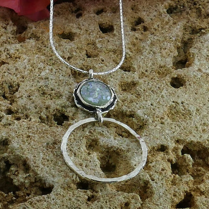 SPIRA Handcrafted 925 Sterling Silver Gray Agate Druzy Rope Pendant Chain Fast Shipping! Gemstone Necklace, Druzy Necklace, Druzy Gemstone