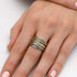 Two Tone 14K Gold filled And 925 Sterling Silver Wrap Ring