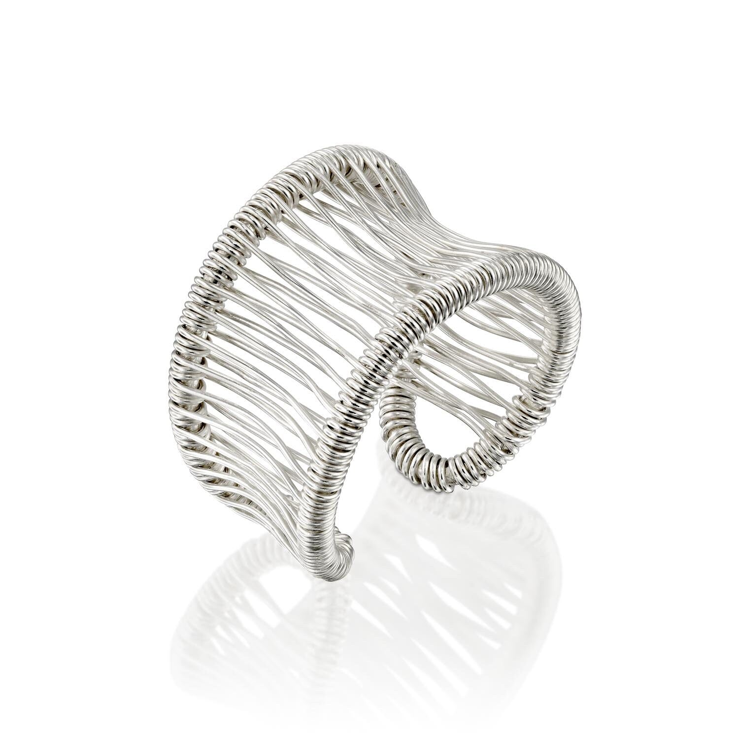 SPIRA Handcrafted Unique 925 Sterling Silver Wrap Ring, Jewish Jewelry for Women, Contemporary Design, Gypsy ring, Handmade in Israel