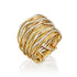 SPIRA Handcrafted Contemporary Design Two Tone 14K Gold filled And 925 Sterling Silver Wrap Ring