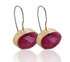 Shimmering Ruby Delights: Two tone Dangle Earrings for Every Occasion