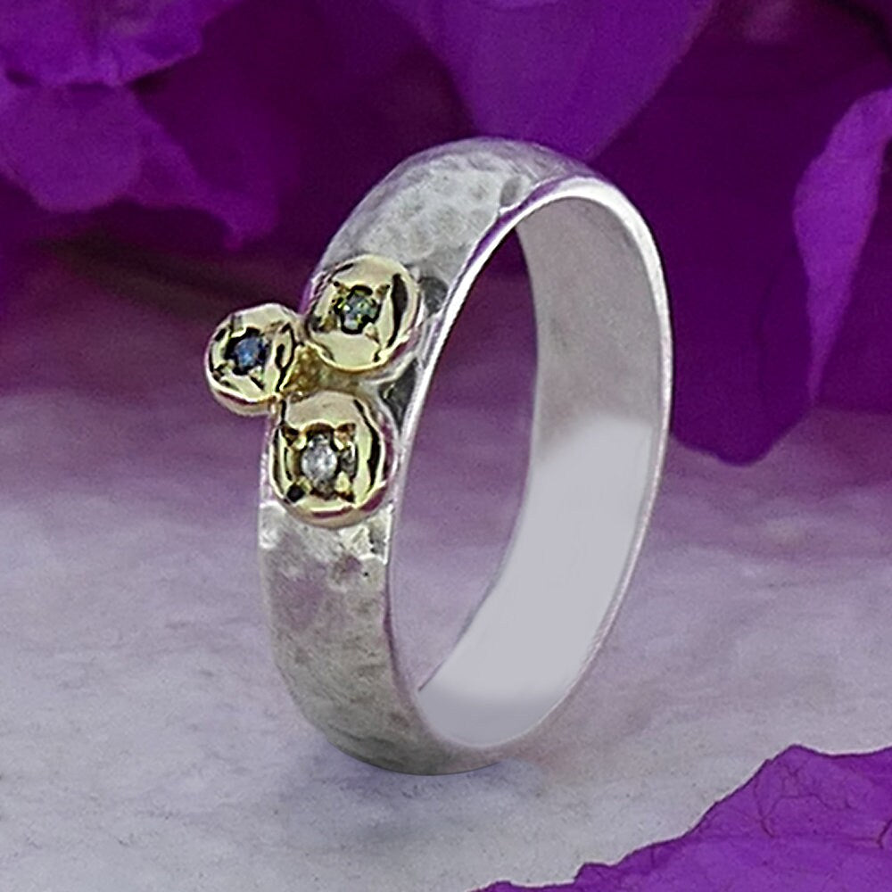 Timeless Contrast: Two-Tone Engagement Diamond Ring