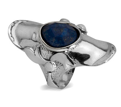 Mystic Heritage: Ancient Roman Glass Silver Statement Ring