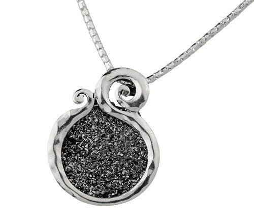 SPIRA Druzy Necklace Handcrafted 925 Sterling Silver White Agate Druzy Rope Pendant Chain Fast Shipping!Gemstone Necklace Druzy Pendant