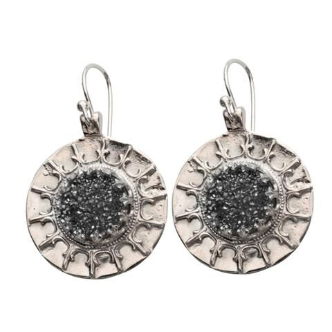 Ancient Radiance: Roman Glass Sterling Silver Earrings